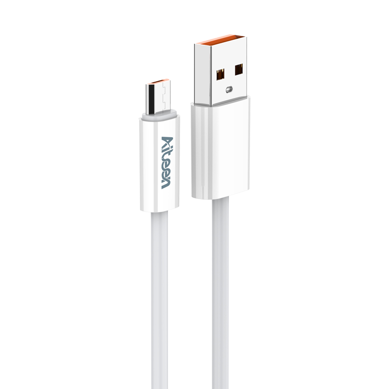 A23-MW Micro Data Cable 1m 25W Fast Charging White Color